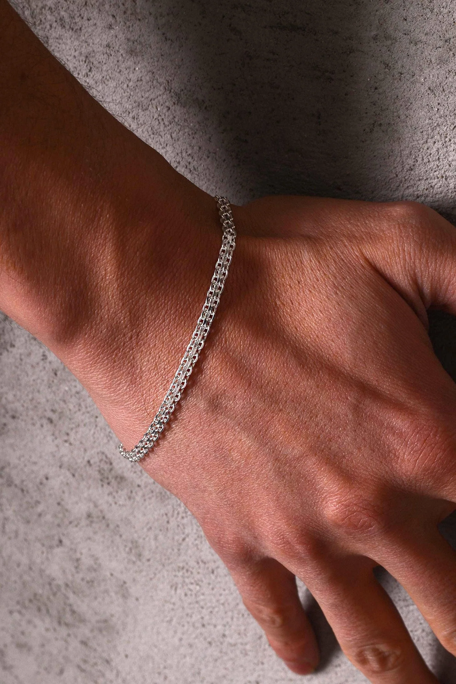 Mens Silver Chain Bracelet | Silver Bracelet For Men | Male Silver Bracelet